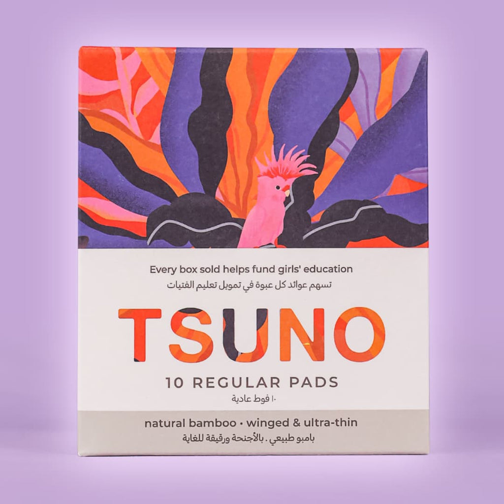 Tsuno rugular pad pack of 10 box made of natural bamboo